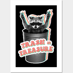 Trash is Treasure! raccoon trash panda Posters and Art